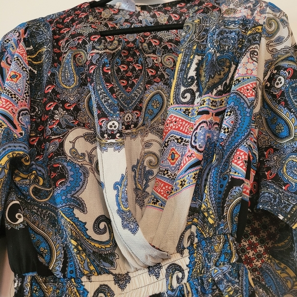 Kimono Style Playsuit W/Elastic Waist M/L - Picture 2 of 5